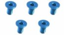 3RACING M3 x 6 AL7075 Flat Head Hex Socket - Machine (5 Pcs) Light Blue - TS-FSM306AL/LB