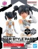 Bandai 5067139-BK - 30MS Option Hair Style Parts Set Vol.10 Type Pigtails 7 (Color Black 1)