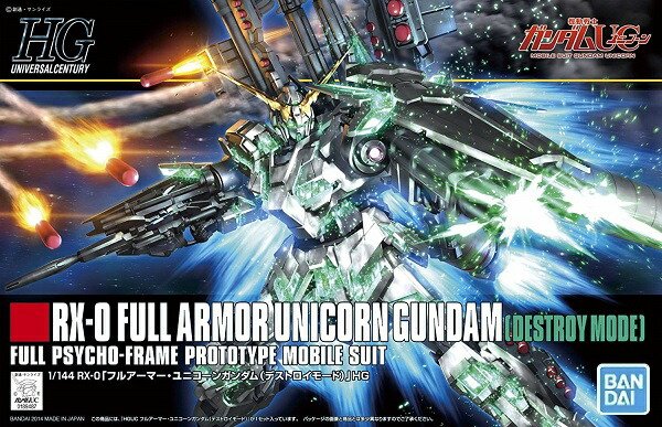 Bandai 5058005 - HGUC 1/144 Full Armor Unicorn Gundam (Destroy Mode) No.178