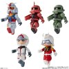 Bandai HCT-91781WO - Bitlot Gundam Mobile Suit Set of 5 (Amuro Ray, Char Aznable, Gundam, Char\'s Zaku, Mass-produced Zaku)