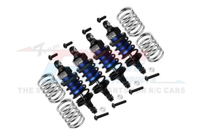 TRAXXAS 4WD GT4 TEC 2.0 6061 Alloy Front (58mm)+Rear (60mm) Oil Filled Ultra Shocks - GPM GT5860FR