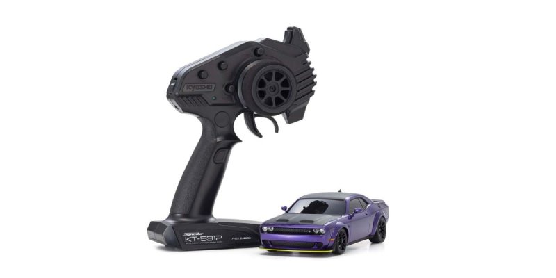 Kyosho 32621PU - MINI-Z AWD DODGE CHALLENGER SRT HELLCAT REDEYE Plum Crazy