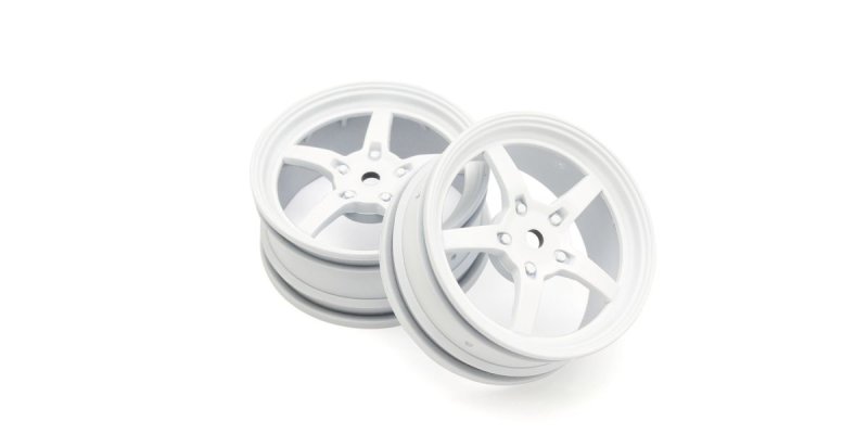 Kyosho FAH705W - 5-Spoke Racing Wheel (White / 2pcs)