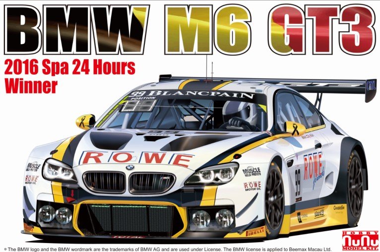 Platz Nunu PN24001 - 1/24 BMW M6 GT3 2016 Spa 24 Hours Winner