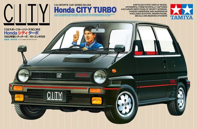 Tamiya 24369 - 1/24 Honda City Turbo w/Motocompo scooter