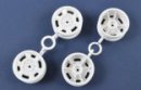 Tamiya 9335557 - Wheels (4 pcs.) for 58445/57810 Toyota Land Cruiser 40 CC01 19335557