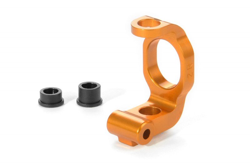 XRAY 302335 T2 Aluminium minium C-Hub Front Block- Right - 2 Degree. - ORANGE