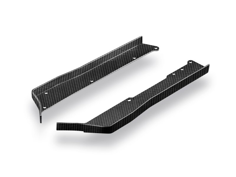 XRAY 361276 - XB4 Carbon Fiber Chassis Side Guard Left + Right - Narrow Front - V2
