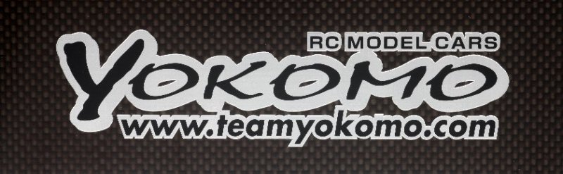 Yokomo ZC-D14SBA Yokomo Logo Decal, Slv / Blk