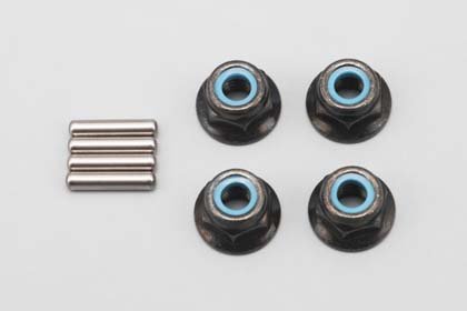 Yokomo SD-011A Wheel Hub Pin & Nut (4 pcs each)