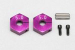 Yokomo Y2-011CP5A 5.0mm Clamp wheel hub (Purple) for YD-2