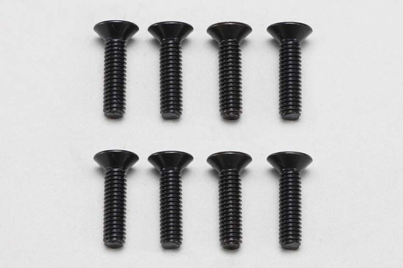 Yokomo ZC-F2510 Flat Head Socket Screws M2.5X10mm 8pcs.